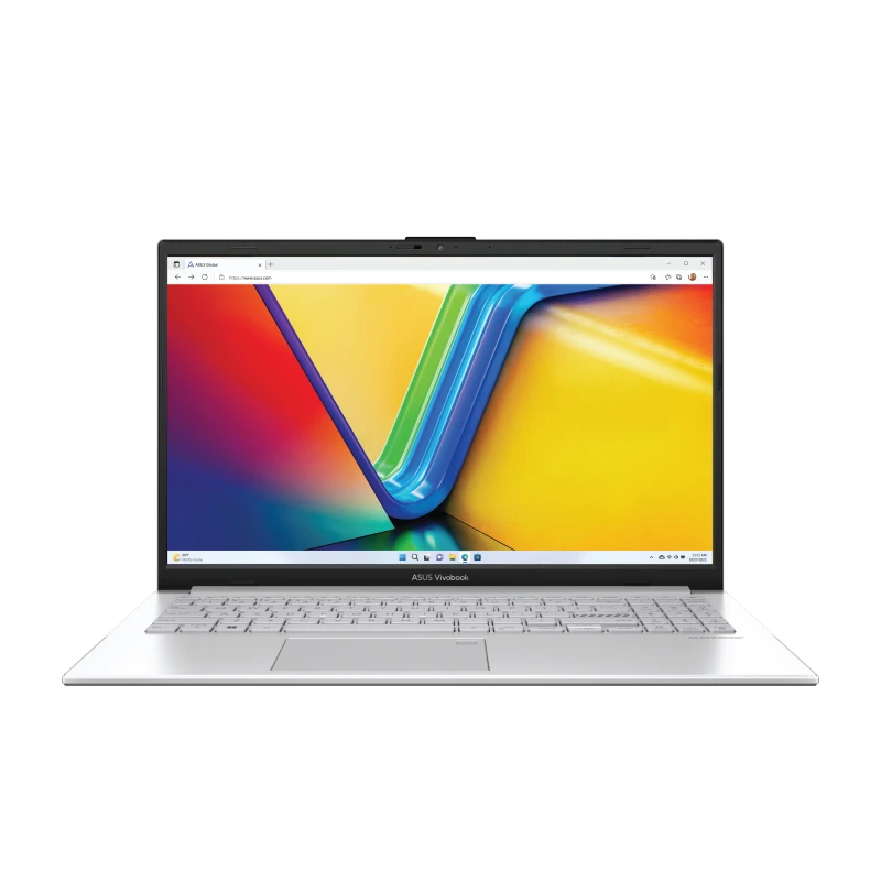 ASUS Vivobook Go 15 – Intel Core i3-N305, 8GB RAM, 256GB SSD, 15.6” FHD, Win11, Eng-Arab Keyboard – Silver (E1504GA-NJ084W)