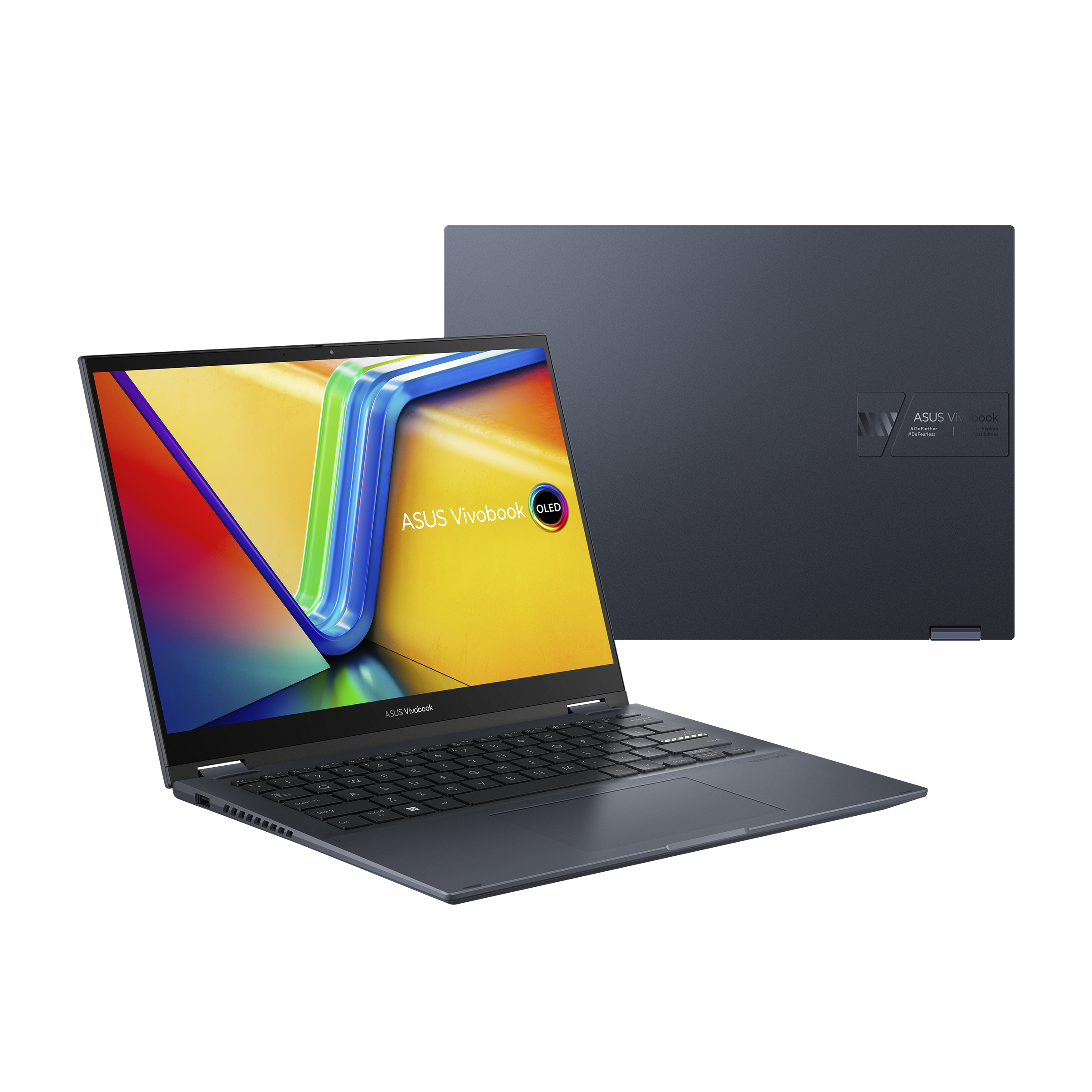 ASUS VIVOBOOK S 14 FLIP  Intel 13th Gen i7 13700H, 16GB RAM, 512GB SSD, 14" OLED 2.8K Touch & Flip, Intel IRIS XE Graphics, Win11 Home, Eng-Arab K/B, Blue | TP3402ZA-OLEDI7G