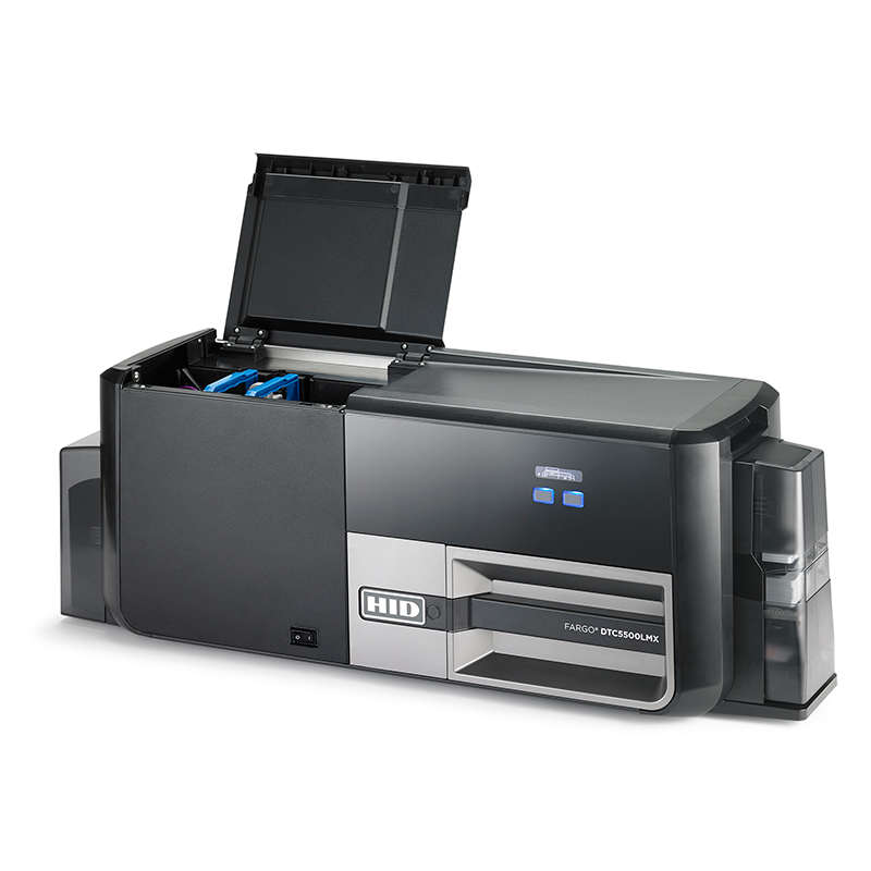 HID FARGO DTC5500LMX ID Card Printer and Laminator, Up to 16.7 million Colors / 256 shades per pixel, Resolution 300 dpi, 128 MB RAM, USB 2.0 and Ethernet