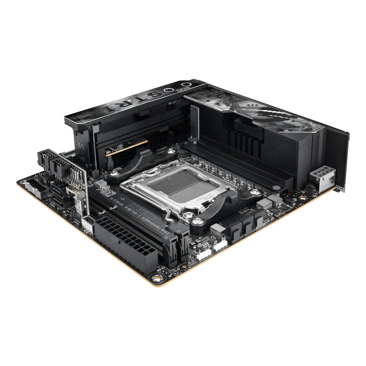 ASUS ROG STRIX X870-I GAMING WiFi Mini-ITX Motherboard – AMD X870, AM5, DDR5 96GB 8400+ MT/s, 2x M.2 Gen5, PCIe 5.0, Wi-Fi 6E, USB 3.2, 90MB1IW0-M0EAY0