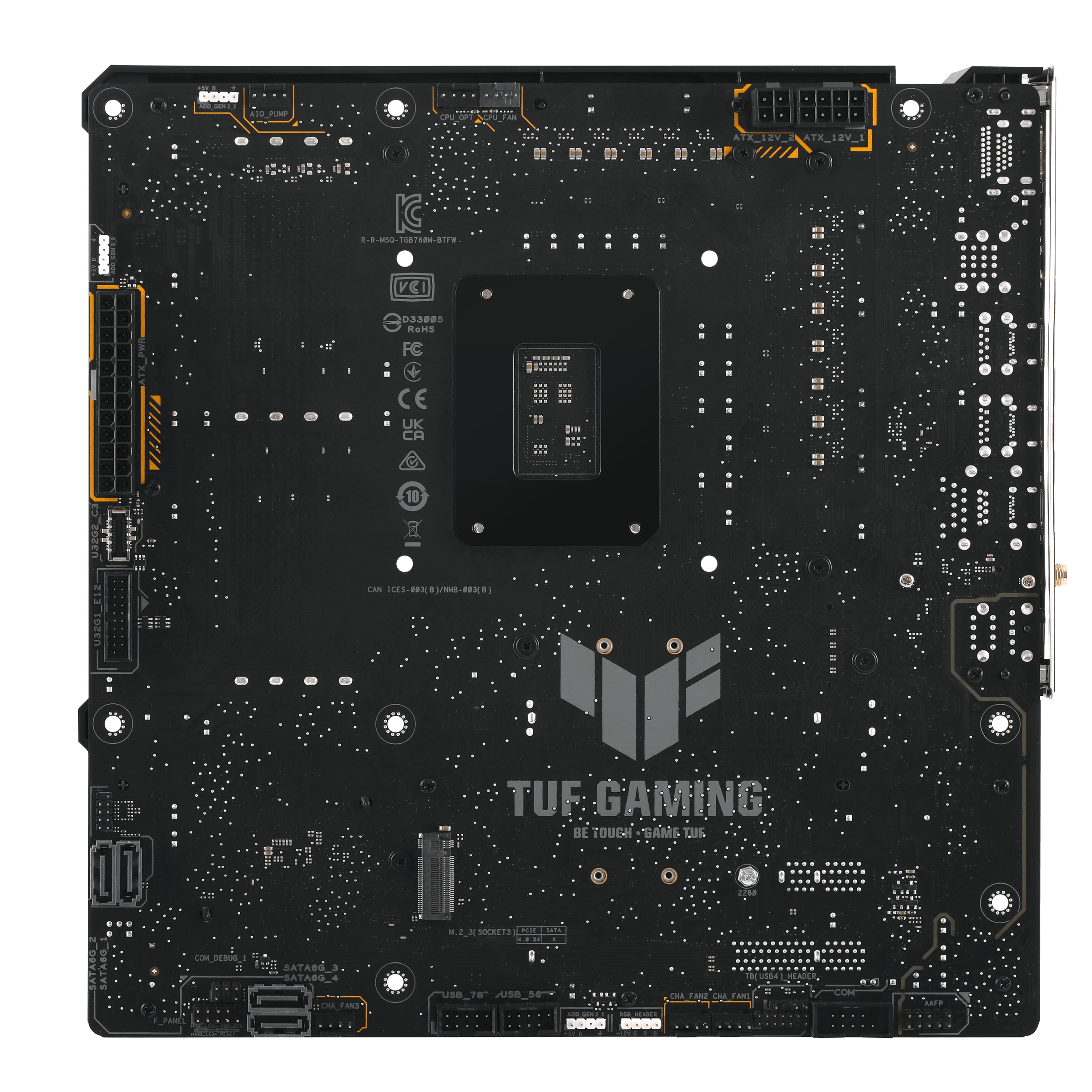 TUF GAMING B760M-BTF WIFI, micro-ATX Motherboard 4 x DIMM, Max. 192GB, DDR5 7200(OC),3 x M.2 slots, Wi-Fi 6 | 90MB1G50-M0EAY0