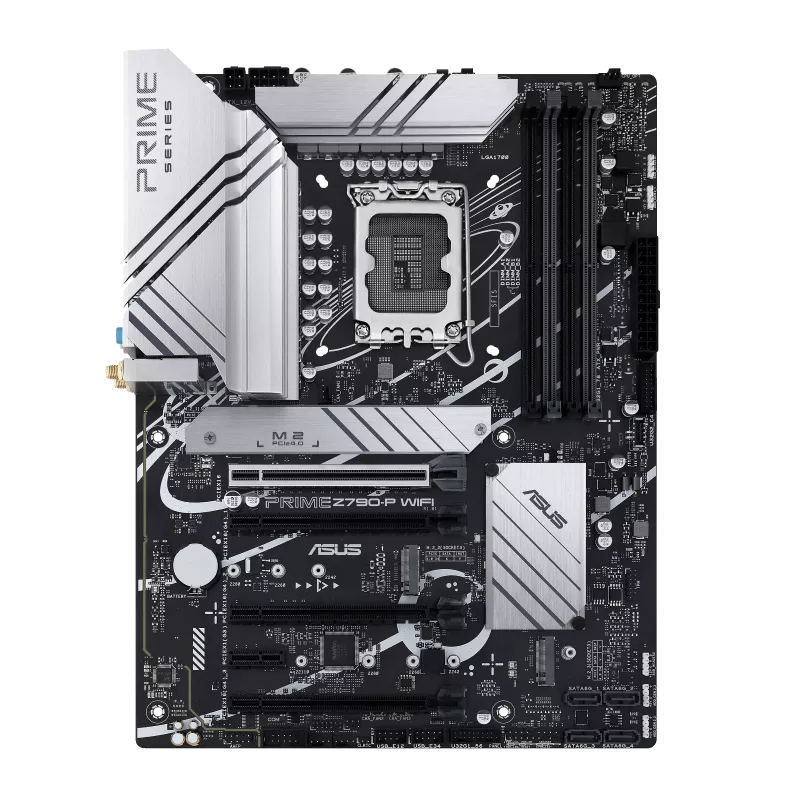 ASUS Prime Z790-P WIFI,  ATX Form Motherboard,  Intel Socket LGA1700,  4 x DIMM, Max. 192GB, DDR5 7200+, 3 x M.2 slots,  Wi-Fi 6 | 90MB1CJ0-M1EAY0