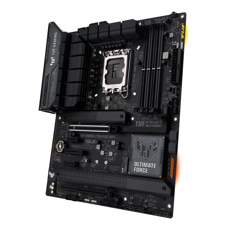 ASUS TUF GAMING Z790-PLUS WiFi ATX Motherboard, Intel LGA1700, DDR5 128GB 7200 MT/s, 4x M.2 Gen4, PCIe 5.0, USB 3.2 Gen2x2, 90MB1D80-M1EAY0