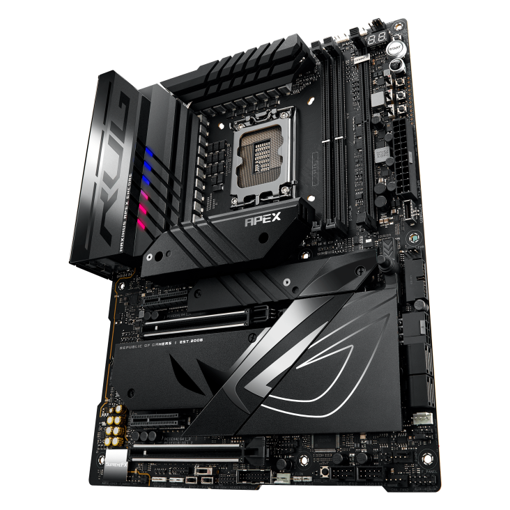 ROG MAXIMUS Z790 APEX ENCORE ATX Motherboard,  Intel Socket LGA1700,  2 x DIMM, Max. 96GB, DDR5 8400+,  5 x M.2 slots, Intel® Wi-Fi 7 | 90MB1FX0-M0EAY0