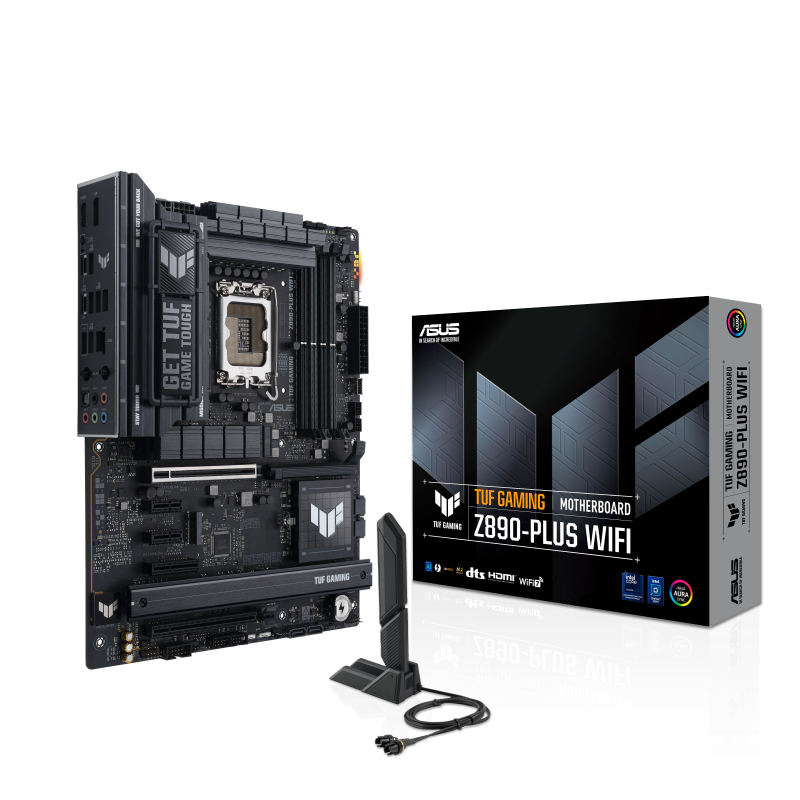 TUF GAMING Z890-PLUS WIFI ATX Motherboard,LGA1851, 4 x DIMM slots, max. 192GB DDR5 up to 9066+MT/s, 4 x M.2 slots