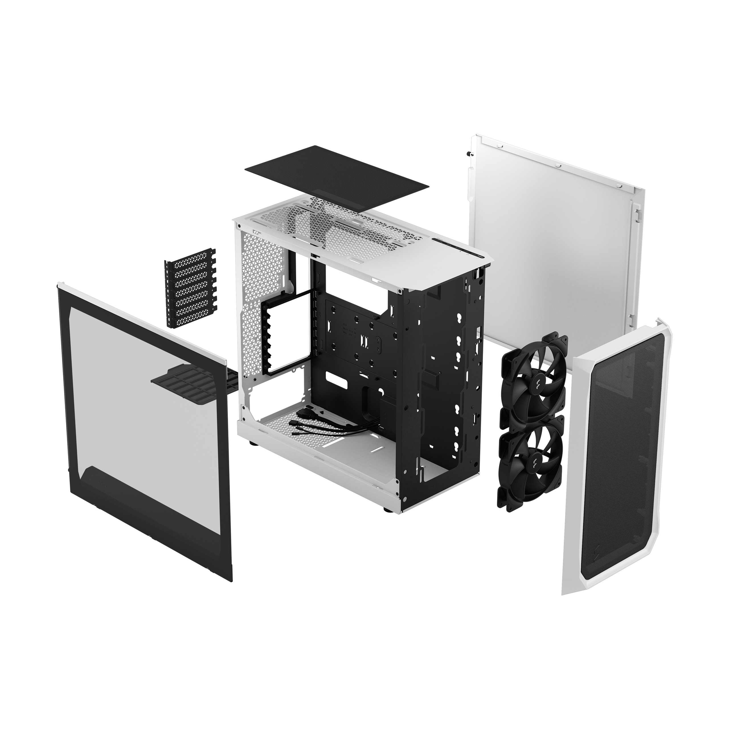 Fractal Design Focus 2 White TG Mid Tower Gaming Case/FD-C-FOC2A-02