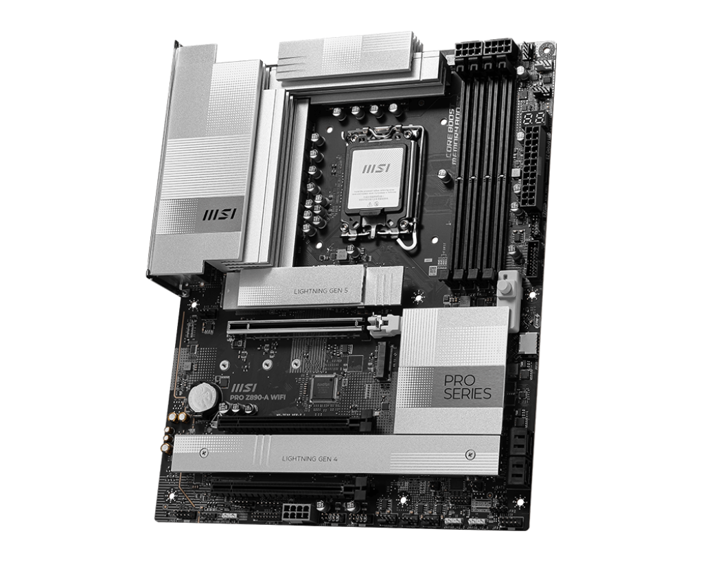 MSI PRO Z890-A WIFI , LGA 1851, 4x DDR5 UDIMM, Max 256GB, Support up to 9200  MT/s, 3x PCI-E x16 slot, 4x M.2, Intel® Wi-Fi 7 | 911-7E32-004