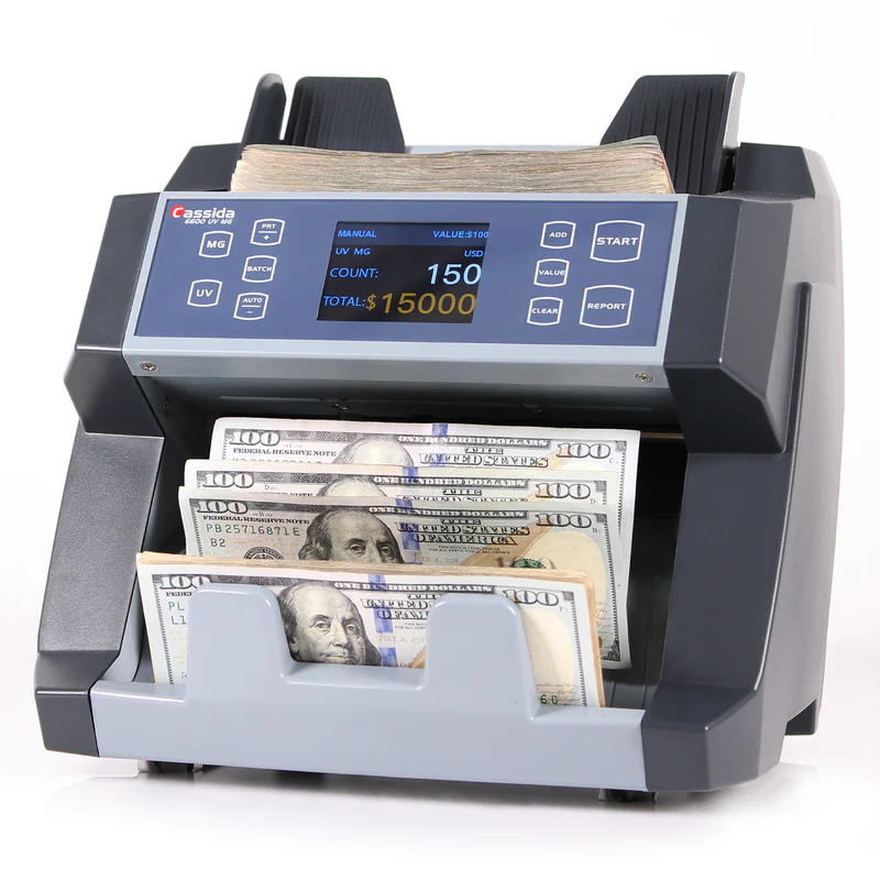 Cassida 6600 UV Business-Grade Bill Counter With Valucount, 1400 bills per minute