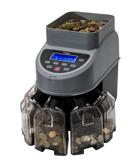 Cassida CoinMax Professional High-Speed Coin Sorter, Add, Batch, Separates And Counts Mixed Denominations