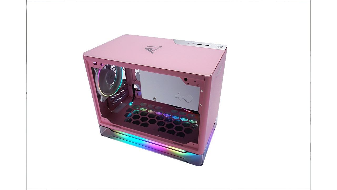 Inwin A1 Prime ITX Case With 750w PSU Pink Gaming Case/IW-A1PRIME-PINK