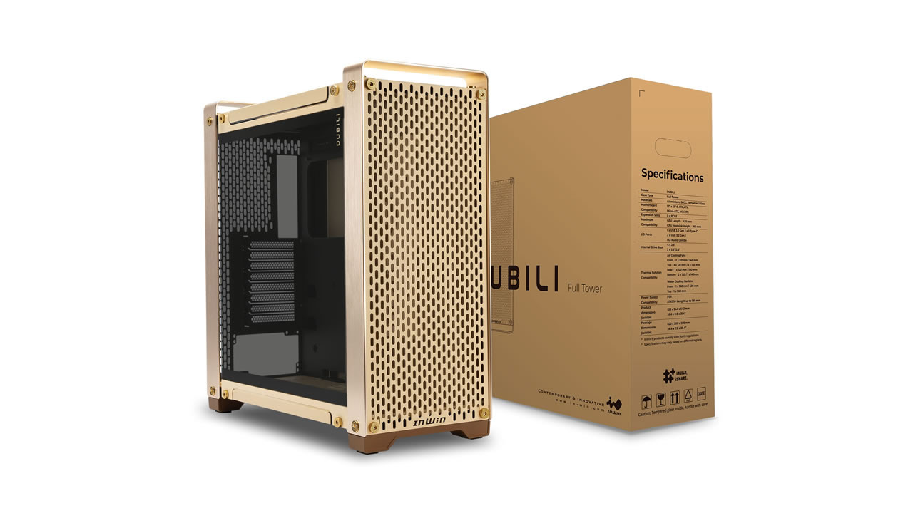 Inwin Dubili Full Tower Gold Gaming Case/IW-CS-DUBILIASB-GLD