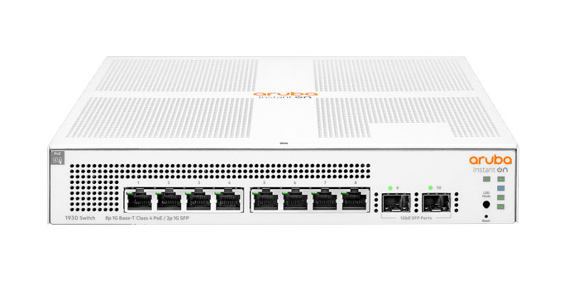 Aruba Instant On 1930, 8Gigabit Class4 PoE 2SFP 124W Switch | JL681A