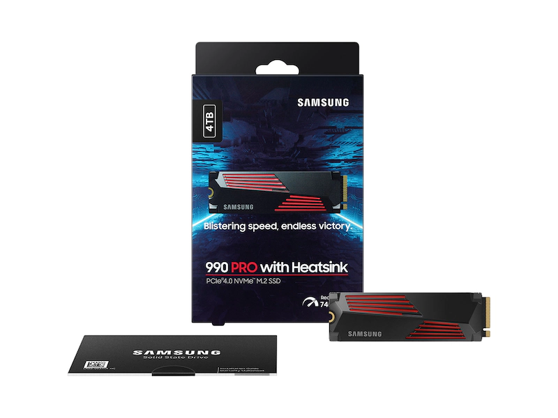 Samsung 990 PRO 4TB With Heatsink PCIe 4.0 NVMe™ SSD