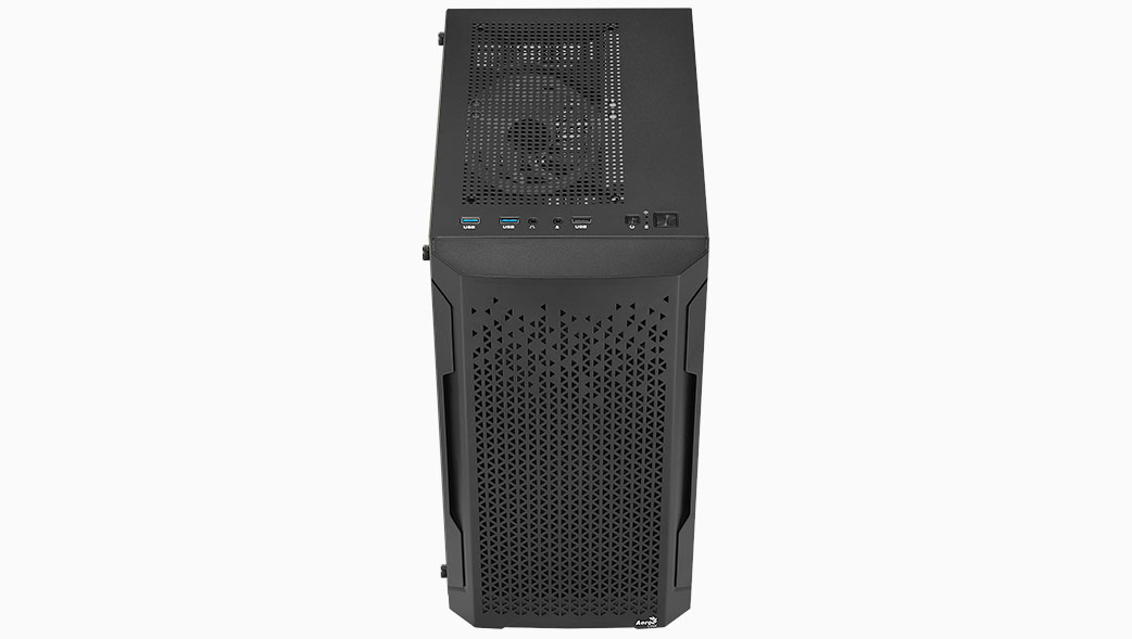 Aerocool Trinity  Mini-G-BK-v3 MINI TOWER CASE, full tempered side panel, 3x RGB fan includes