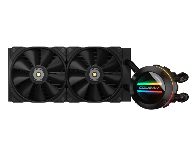 Gaming AIO Cooler Cougar Poseidon GT240 – 240 mm, ARGB Infinity‑Mirror, Support AM5 & LGA1851, Black Edition