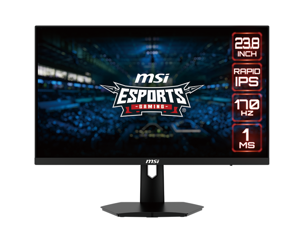 MSI G244F E2 Gaming Monitor, 1920x1080, 170hz Refresh rate, 1ms response time Rapid IPS panel