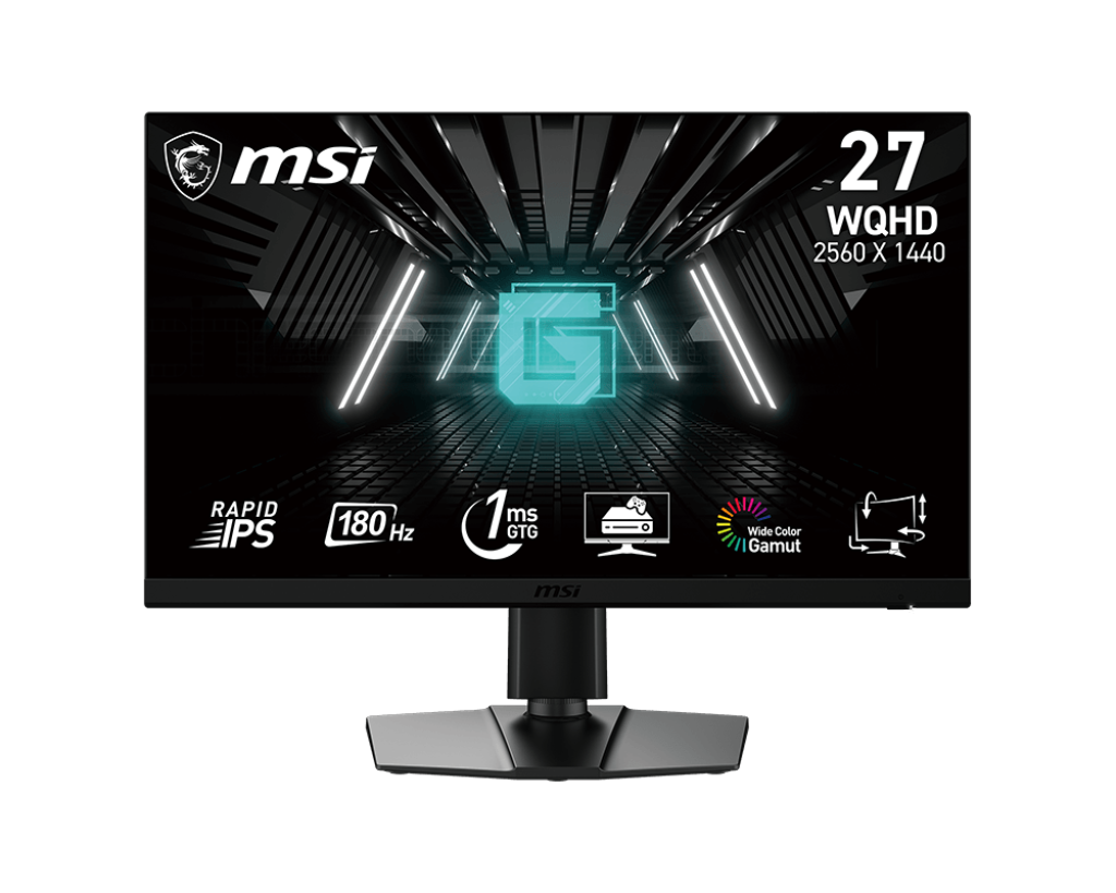 MSI G272QPF E2 27" Gaming Monitor, 2560x1440, 180hz Refresh rate, 1ms(GtG) response time Rapid IPS panel | 9S6-3CD39T-022