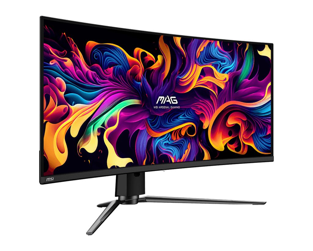 MSI MAG 341CQP QD-OLED Gaming Monitor, 3440x1440 UWQHD 1800R curved next-gen QD-OLED panel, 175Hz refresh rate,  rapid 0.03ms(GtG) response time.