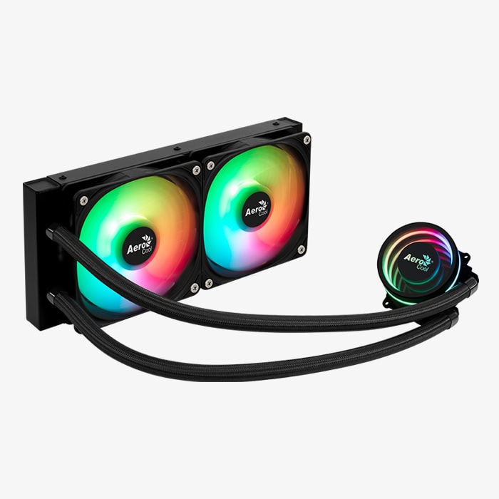 Aerocool Oasis L240 240mm ARGB Liquid Cooler , 2700RPM Pump Speed	- Black