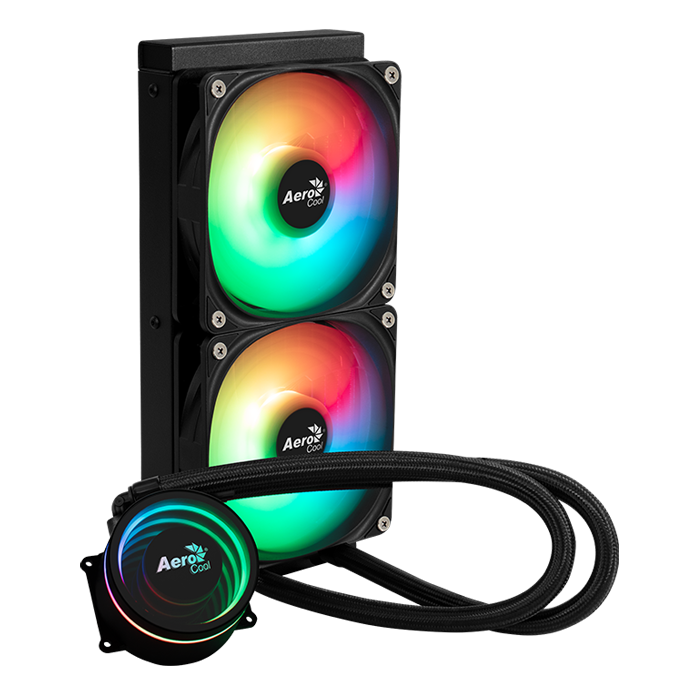 Aerocool Oasis L240 240mm ARGB Liquid Cooler , 2700RPM Pump Speed	- Black