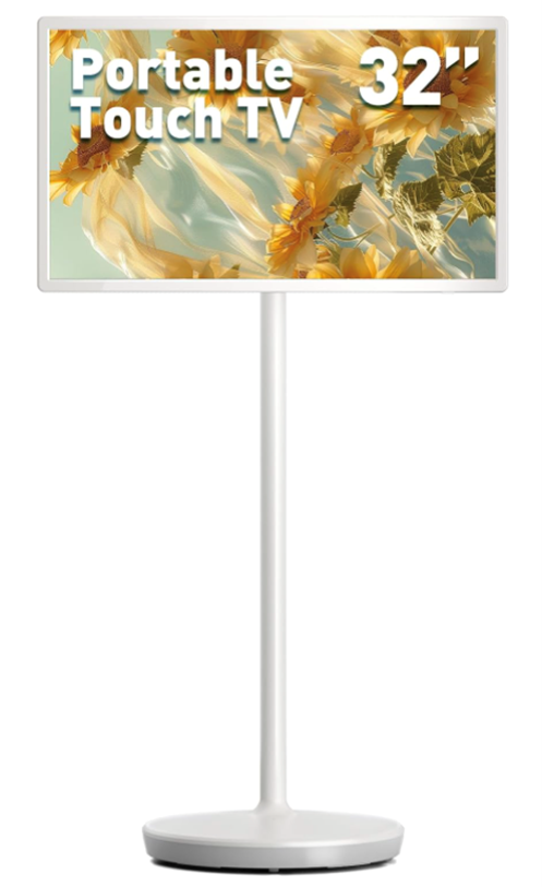 V2G2 32 inch Android Portable Smart Touch Panel FHD Screen, 6+128GB, GSM verified Android 13 ,2 type Fixing mode - White