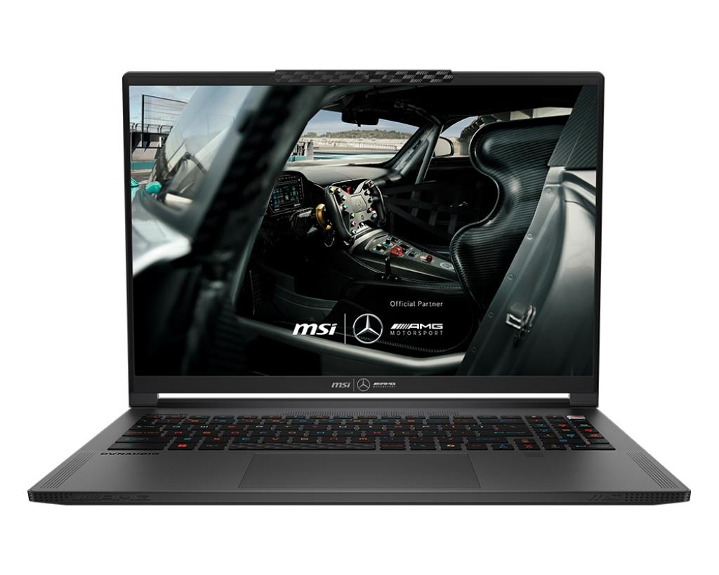 MSI STEALTH 16 MERCEDES AMG A1VGG  Intel Core Ultra 9 185H, 32GB RAM, 2TB SSD, 16" QHD+ OLED 240Hz, 8GB NVIDIA RTX4070, Win11 Home, Eng-Arab Keyboard, Gray, Mouse + 128GB USB | 9S7-15F423-280