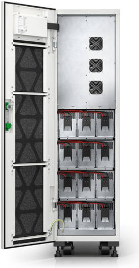 APC | E3SUPS15KHB2 3S 15 kVA Easy UPS, 400 V 3 Phases Input Voltage, 2 Internal 7Ah Modular Battery Strings, Expandable To 3, 28A Input Current, VRLA Battery Type, Extended Runtime Options, White