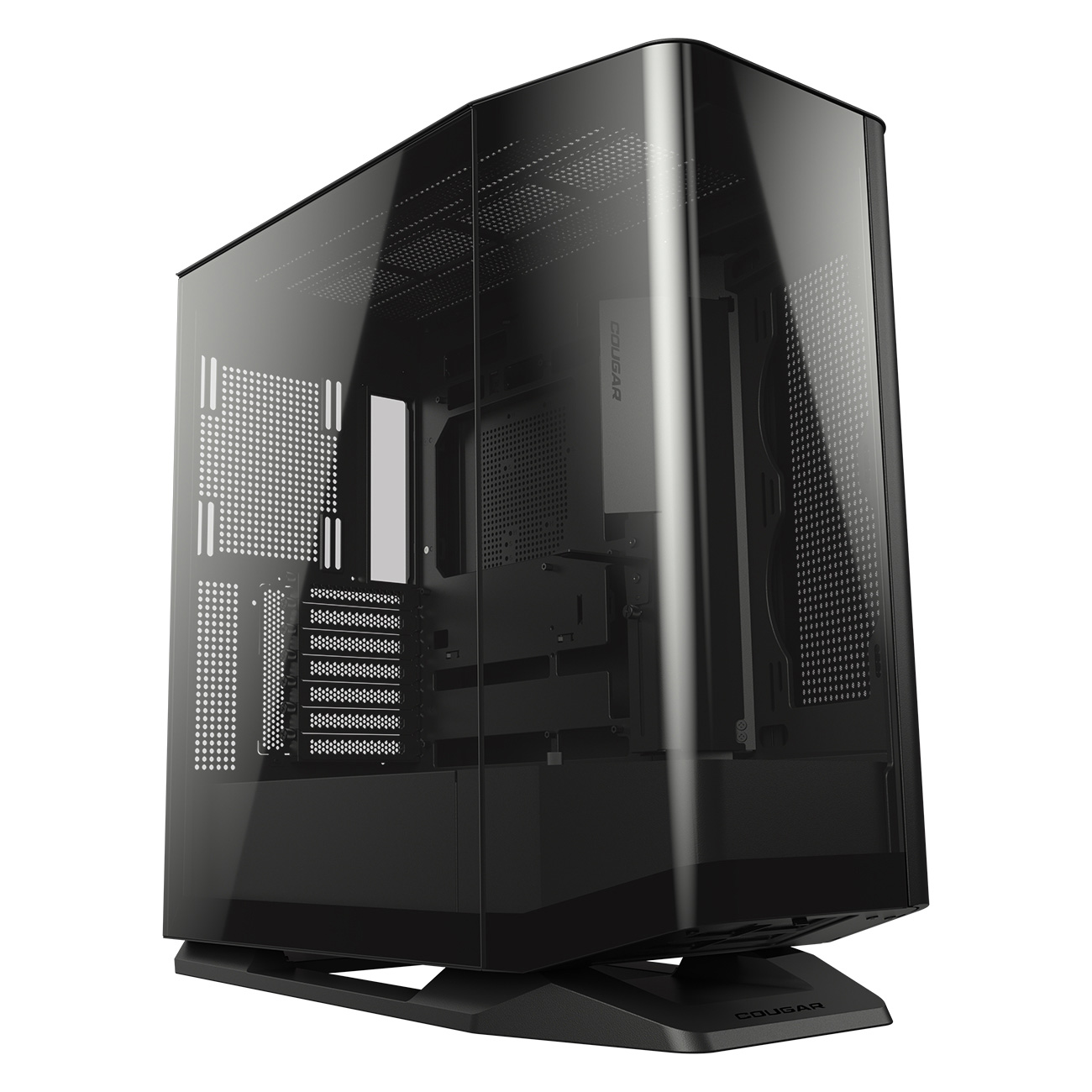 COUGAR FV270 mid-tower  tempered curved glass Case 1xPre-installed Fan, 9x120mm Maximun Fans Support | 3858M60.0001