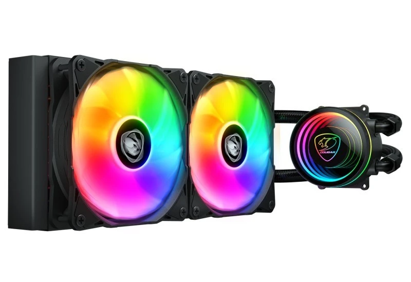 Gaming AIO Cooler Cougar Poseidon Elite ARGB 240mm – Black, Infinity‑Mirror ARGB, AM5 & LGA1851 Support