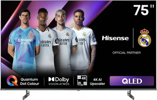 Hisense | 75Q6N  2024 Smart TV, 75" 4K QLED Display, Quantum Dot Color, VIDAA Sysytem, 120 Hz, Dolby Atmos, Smooth Motion, AI Picture, Voice Control, Smart Home Ready, Black