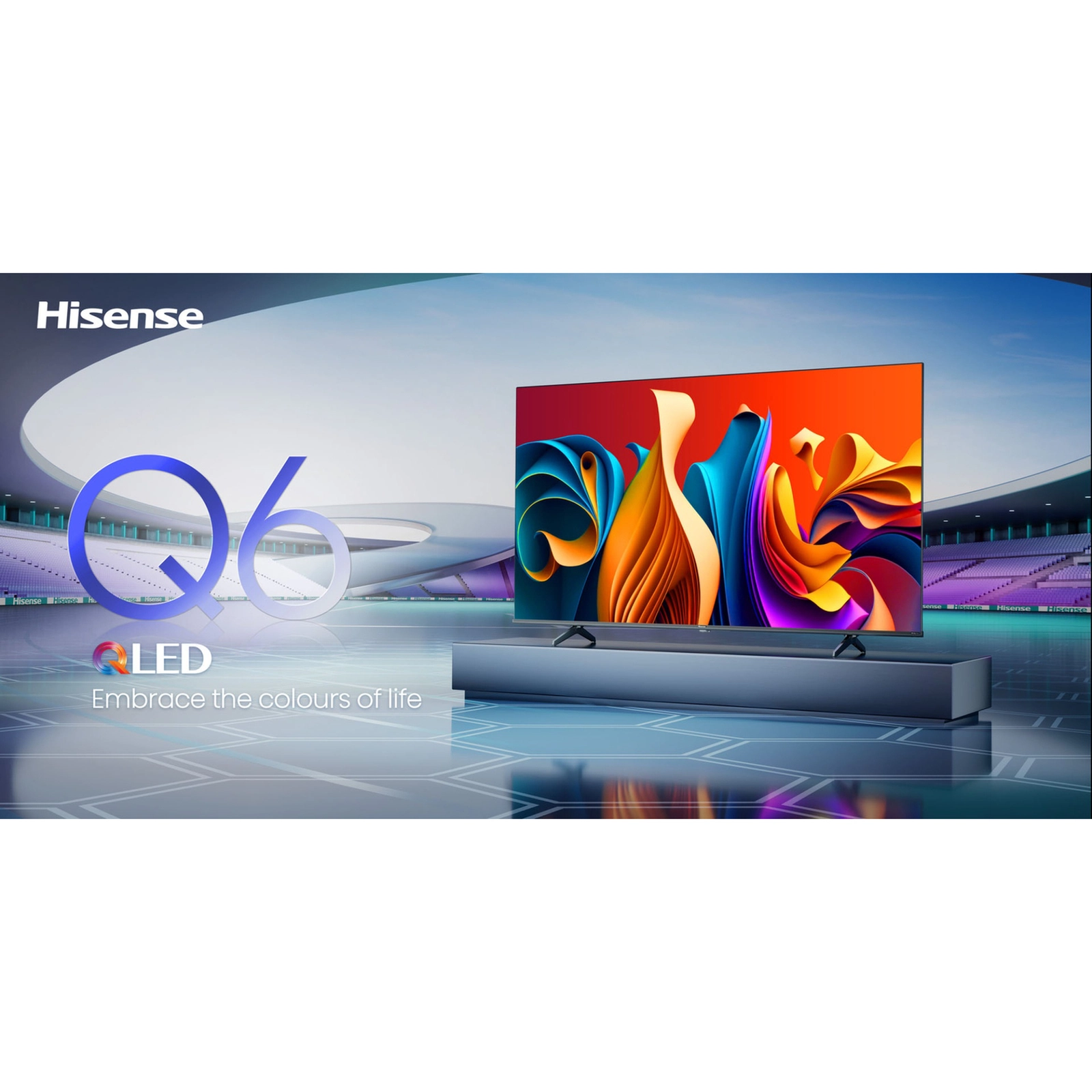 Hisense 55Q6N 2024 Smart TV, 55" 4K QLED Display, Quantum Dot Color, VIDAA System, Dolby Atmos, Smooth Motion, AI Picture, Dolby Vision, Voice Control, Smart Home Ready, Black