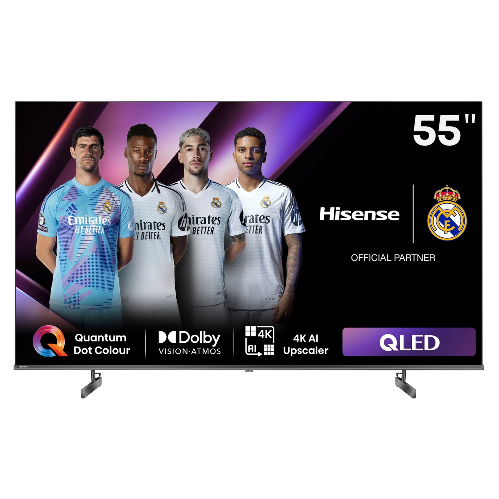 Hisense 55Q6N 2024 Smart TV, 55" 4K QLED Display, Quantum Dot Color, VIDAA System, Dolby Atmos, Smooth Motion, AI Picture, Dolby Vision, Voice Control, Smart Home Ready, Black