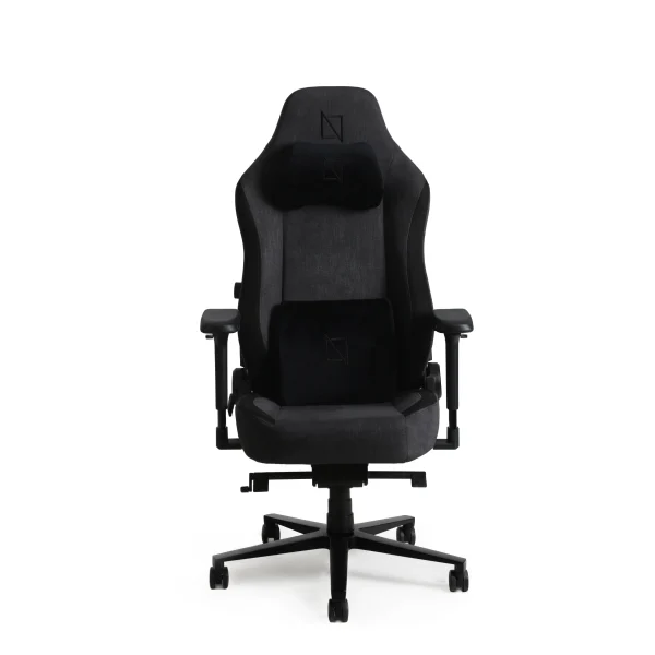 Navodesk APEX Chair – Soft Fabric  Ergonomic Design Gaming & Computer Chair Memory Foam Pillows & Magnetic Headrest Built-in Adjustable Lumbar Support & 4D Armrests,Built-in Adjustable Lumbar Support & 4D Armrests, Weight Capacity 135 Kgs  - Carbon Black