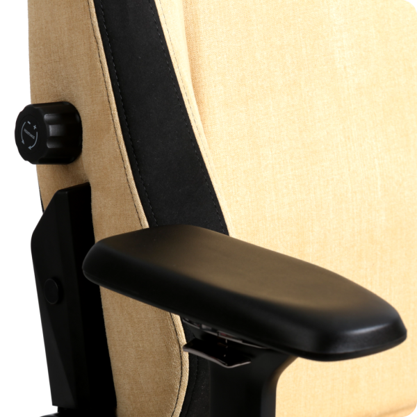 Navodesk APEX Chair – Soft Fabric  Ergonomic Design Gaming & Computer Chair Memory Foam Pillows & Magnetic Headrest Built-in Adjustable Lumbar Support & 4D Armrests, Weight Capacity 135 Kgs  - Desert Sand