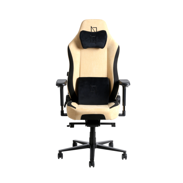 Navodesk APEX Chair – Soft Fabric  Ergonomic Design Gaming & Computer Chair Memory Foam Pillows & Magnetic Headrest Built-in Adjustable Lumbar Support & 4D Armrests, Weight Capacity 135 Kgs  - Desert Sand