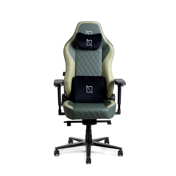 APEX Nexus Chair – CloudLeather, 4D Metal Armrest, Magnetic Memory Foam Headrest & Lumbar Support | Army Green