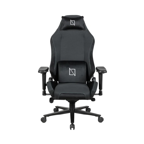 APEX CORE  Soft Fabric Gaming Chair, 4D Armrests, Class 4 Hydraulics, 90-135° recline,Lumbar and Neck Pillows for extra support _ Black