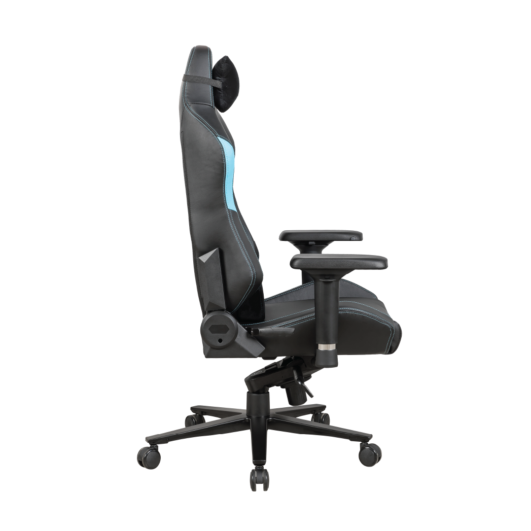 APEX CORE - Cloud Leather Gaming Chair, 4D Armrests, Class 4 Hydraulics with a 5 Star Wheelbase Tilt Mechanism with a 90-135° recline,Lumbar and Neck Pillows support - Blue