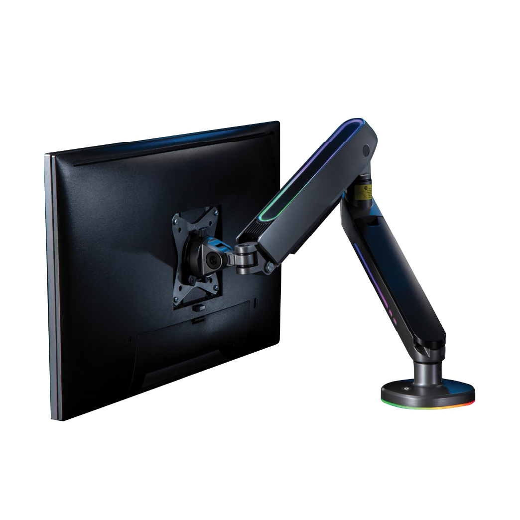 Navodesk Control Monitor Arm Single Model XR RGB - Silver Grey