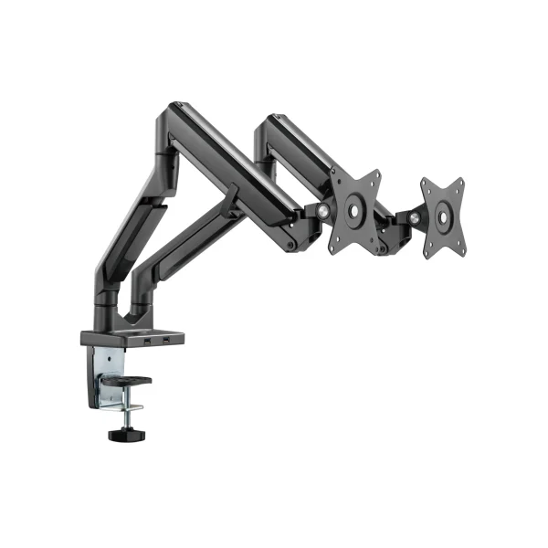 Navodesk Control Monitor Arm Dual Usb - Midnight Grey | CTRL-APRODUAL-BK