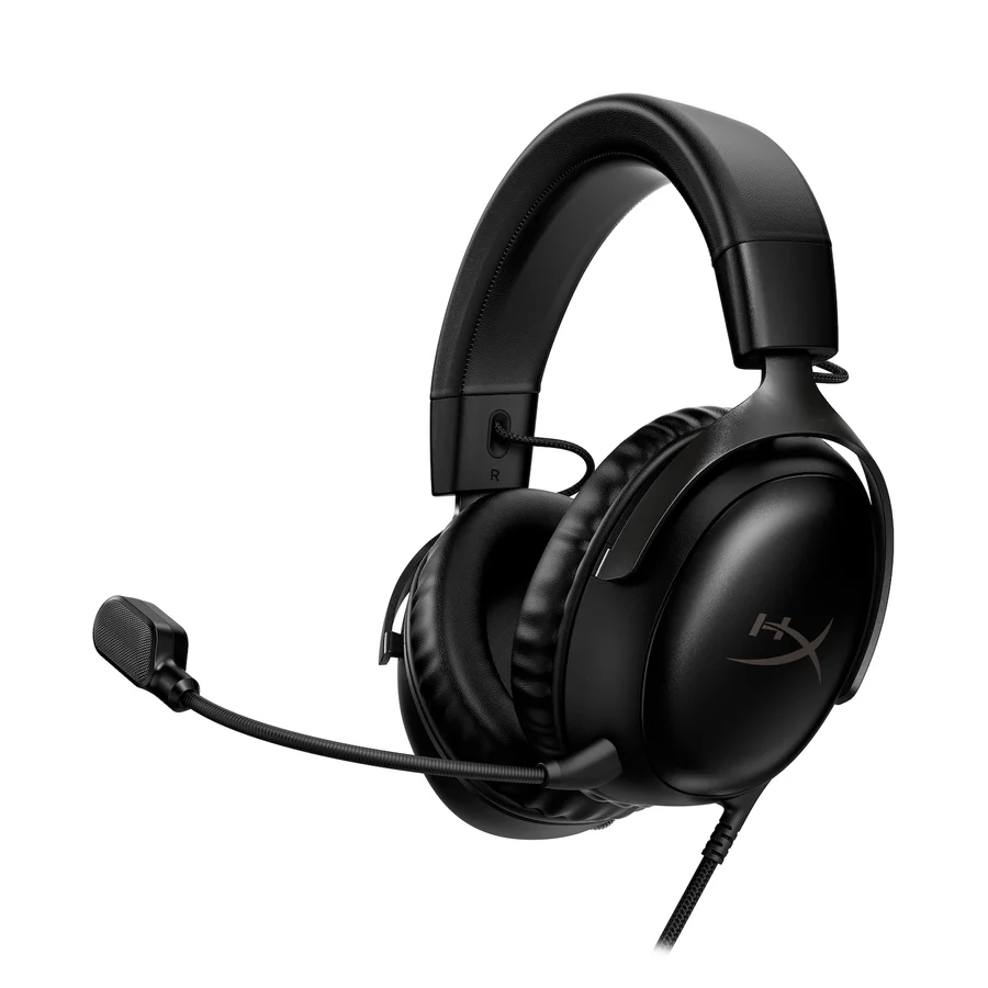 HyperX Cloud III Gaming Headset, 10mm microphone, noise-cancelling, Multiplatform Compatible with 3.5mm, USB-C, and USB-A