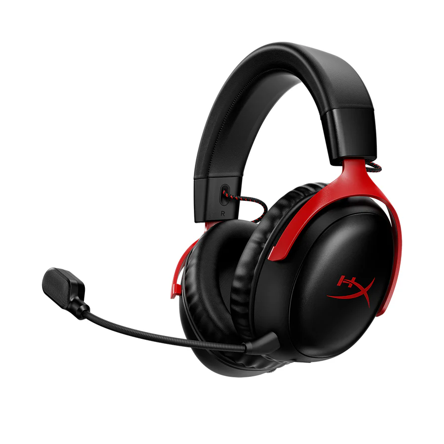 HyperX Cloud III Wireless - Gaming Headset, Up to 120-Hour Battery Life, Ultra-Clear Microphone | Black-Red