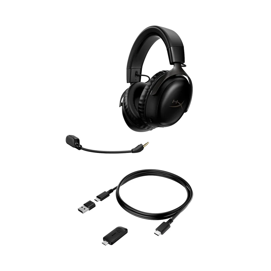 HyperX Cloud III Wireless - Gaming Headset, Up to 120-Hour Battery Life, Ultra-Clear Microphone | Black