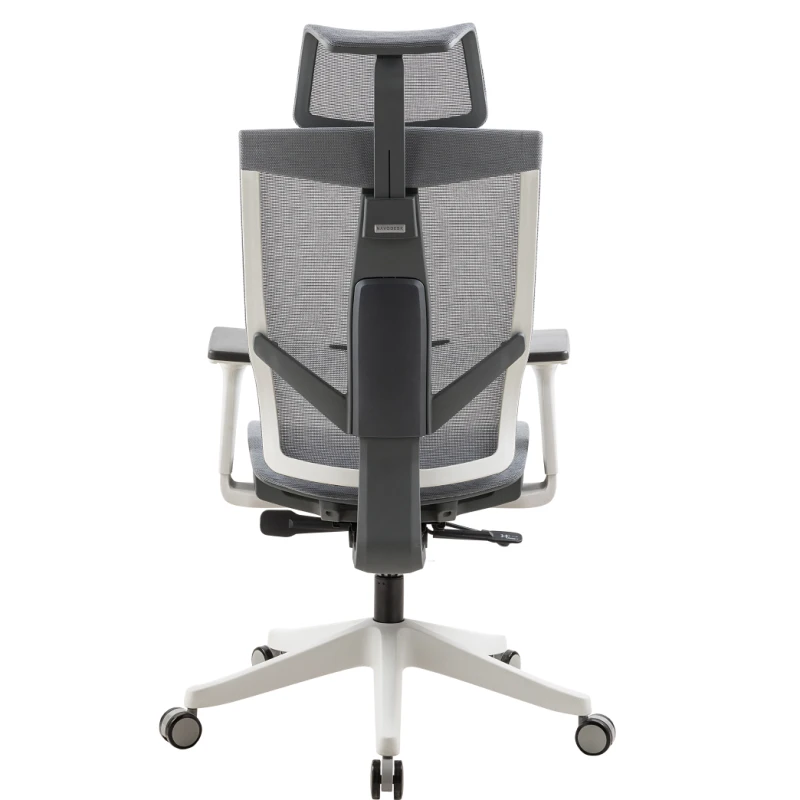 Navodesk Aero Mesh Office Chair, Adjustable Mesh Back and Head Rest, 4 Position recline locking system - Beige Grey
