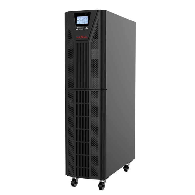 Power Maxma MU900HF G5, 6 kVA/6 kW, Online UPS, 110–288 V Wide Input, DSP 3-Level, LCD + LED, Rack/Tower Convertible, Black