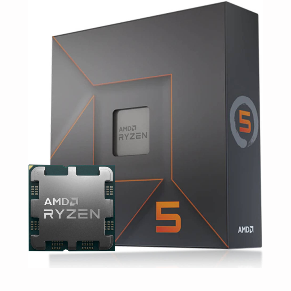 AMD Ryzen 5 7600X Desktop Processors, AM5 CPU Socket, 6 Cores 4.7GHz Up to 5.3GHz, 128GB Max Memory, 12 Threads, 105W TDP, 38MB Cache, PCIe 28/24, 2 Channel, 5200 MT/s MAX Speed | 100-100000593WOF