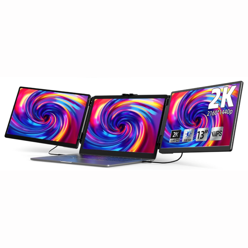 V2COM S2 Pro Tri Screen ·2K Solution ·Clip installation Black 13'' Tri Screen 2160*1440 / 2K 60 Hertz IPS