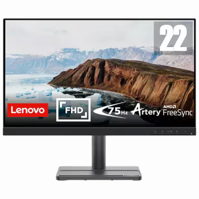 Lenovo L22e-30  21.5 inches  FHD (HDMI + VGA INPUT) RAVEN BLACK  3YR Monitor