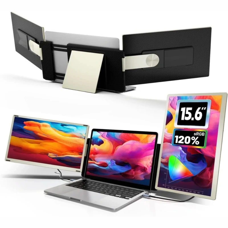 V2COM S6 15.6 Aluminum frame Detachable Laptop Screen Extender, 1920 x 1080 60 Hertz IPS