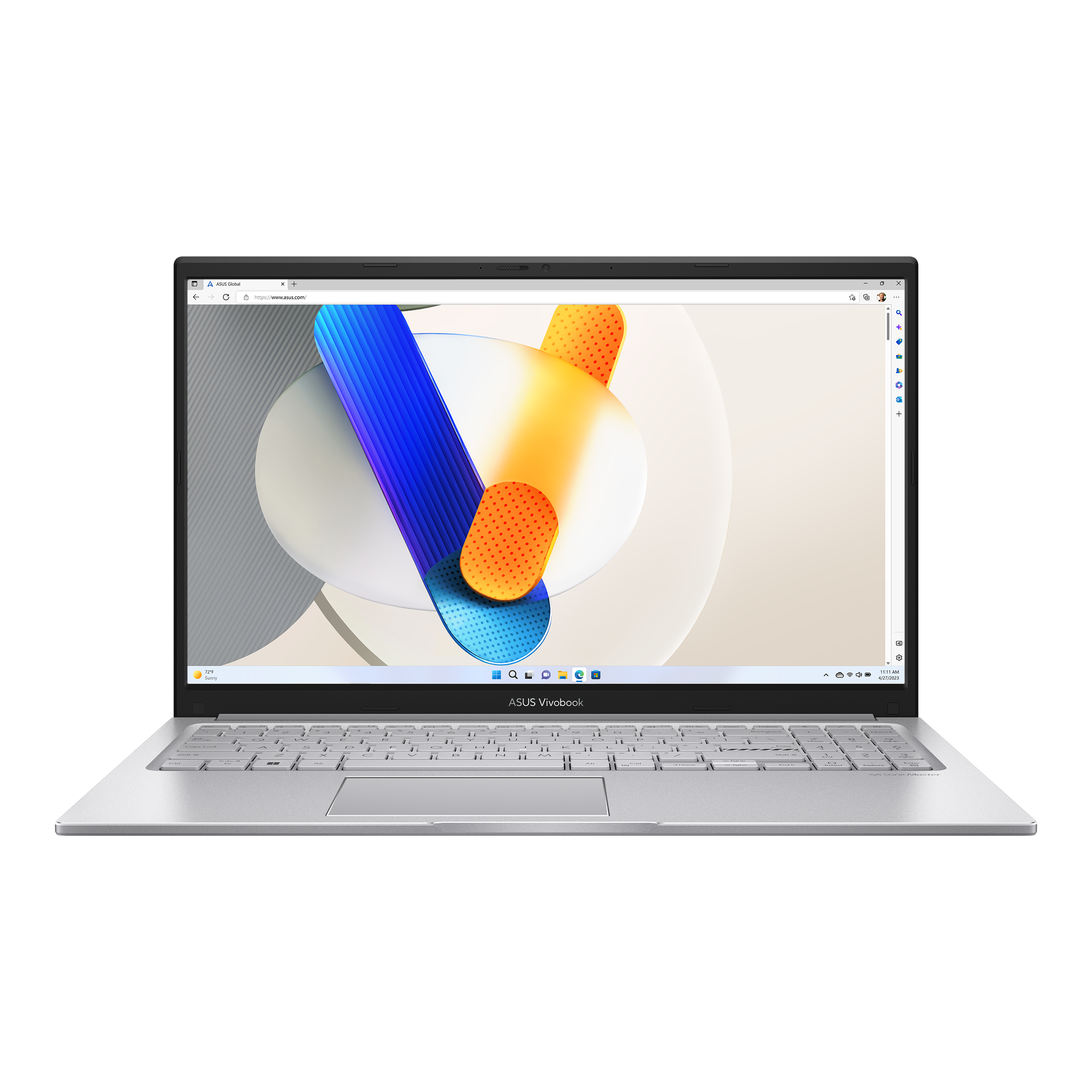 ASUS VIVOBOOK 15 Intel Core 7 150U 1.8GHz, 16GB RAM, 512GB SSD, Intel Graphics, 15.6" FHD, Win11 Home, Eng-Arab Keyboard, Silver | X1504VA-NJ687W